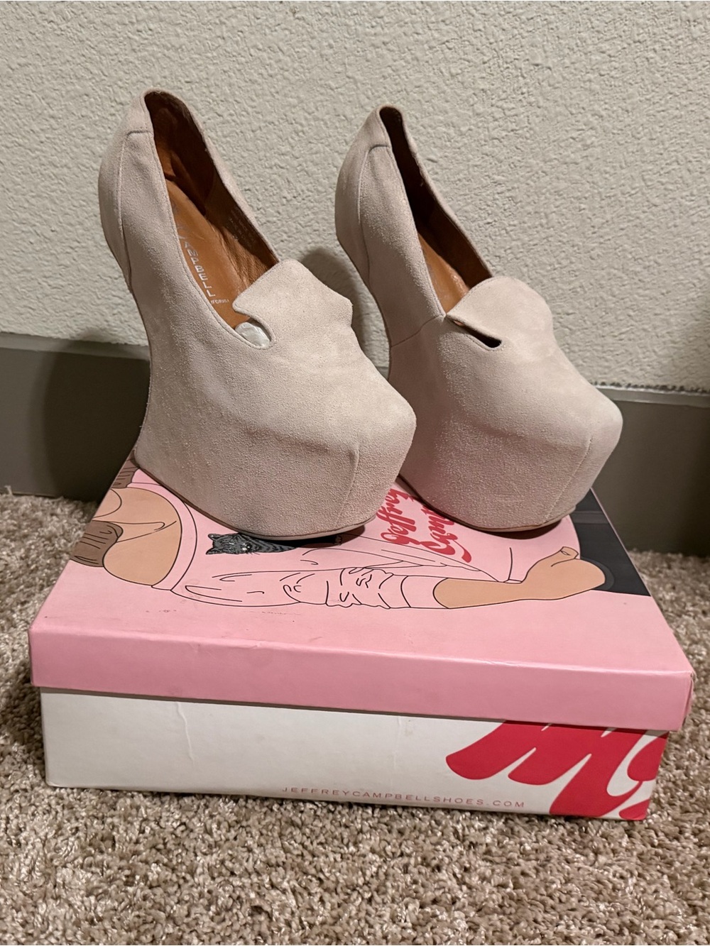 Jeffrey Campbell “Blyke” Suede Platform Heel